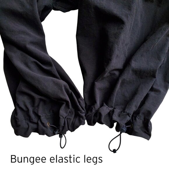 Aeropostale Baggy Parachute Y2K Pants Black Streetwear Cotton & Nylon XXL 2XL - Picture 8 of 16